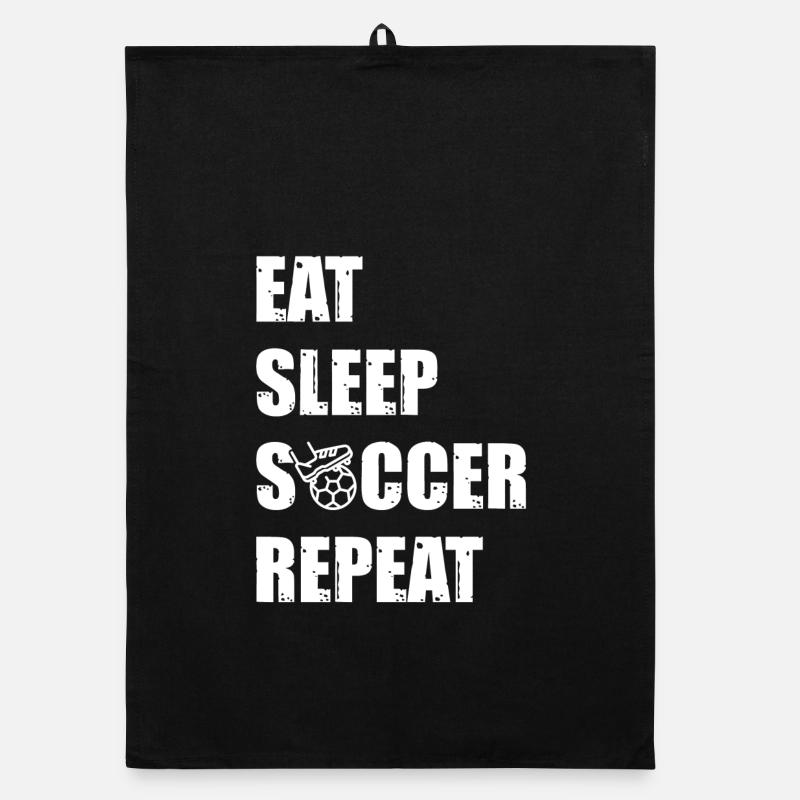 Eat. Sleep. Soccer. Repeat. Organic Geschirrtuch