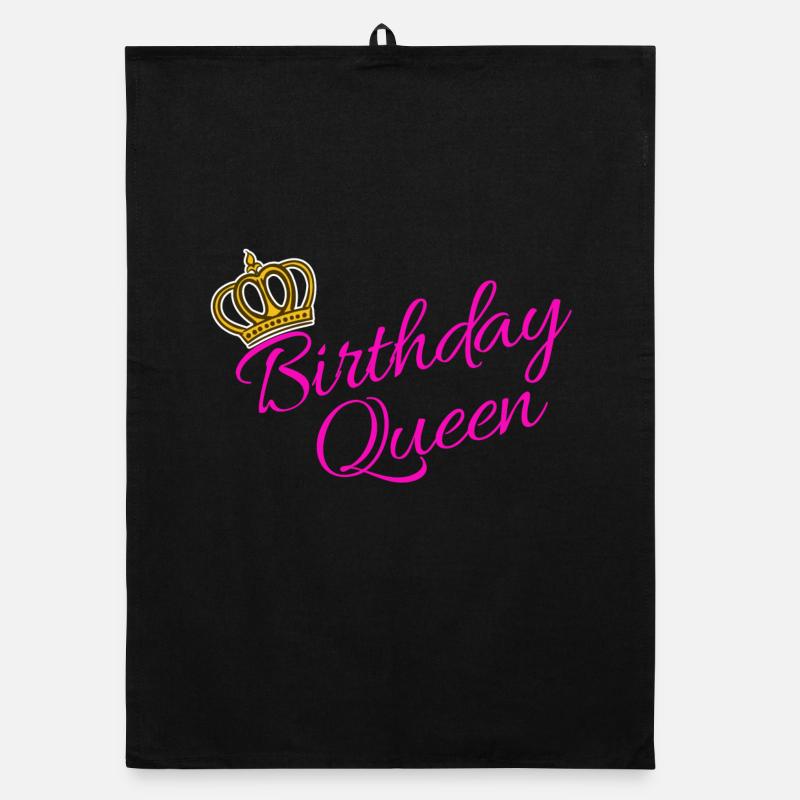 Geburtstag Königin Partnerlook Statement Cool Organic Geschirrtuch