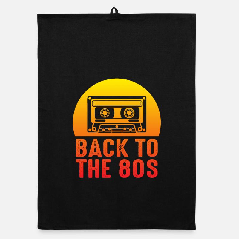 80s cassette Organic dish towel