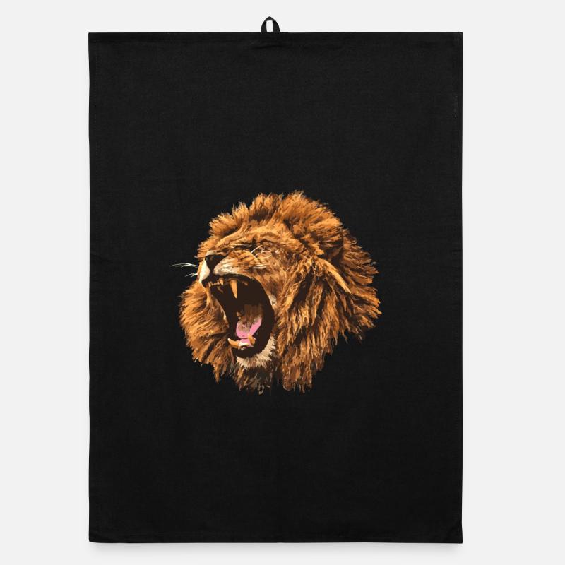 roaring lion gift Organic dish towel