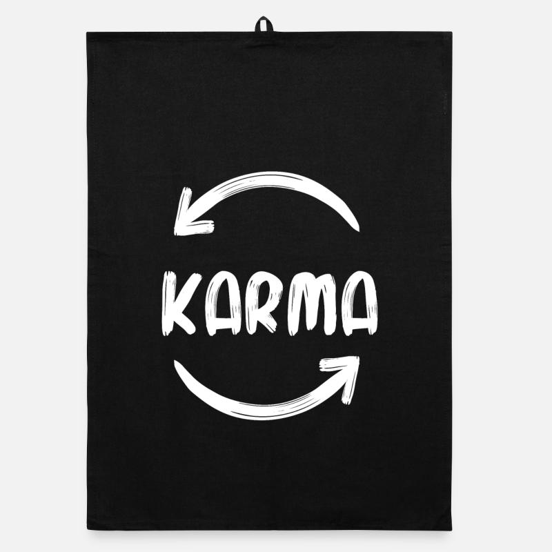 Karma Bouddhisme Hindouisme Namaste Dire drôle Torchon bio