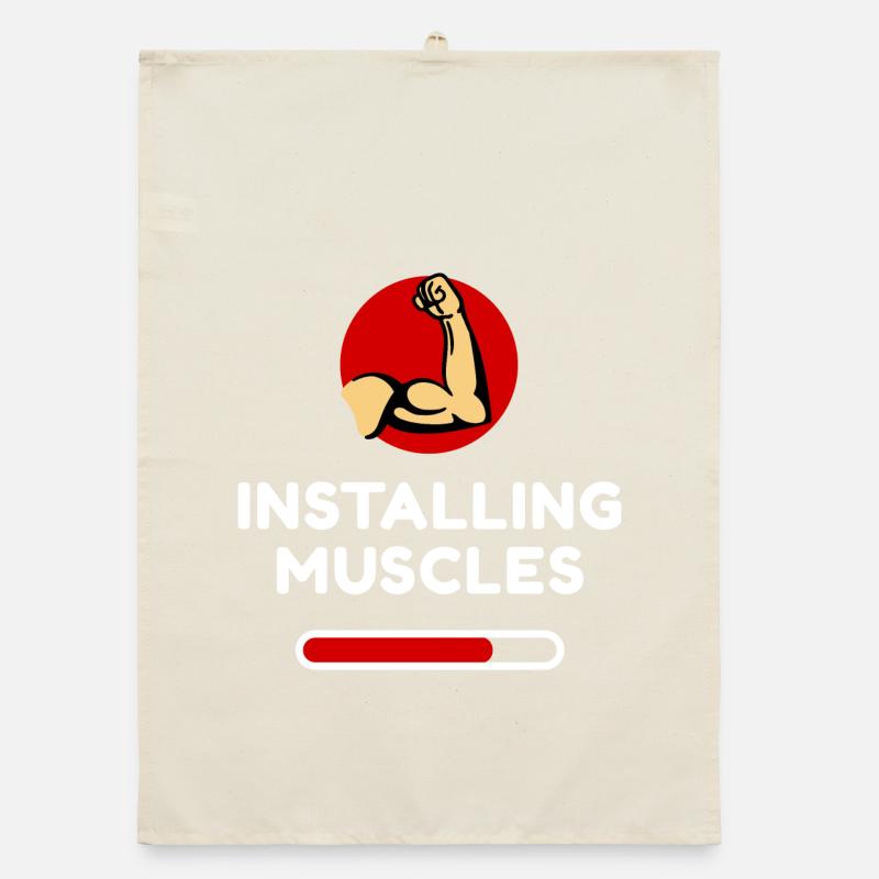 Muscles Tonification Funny Statement Fun Torchon bio