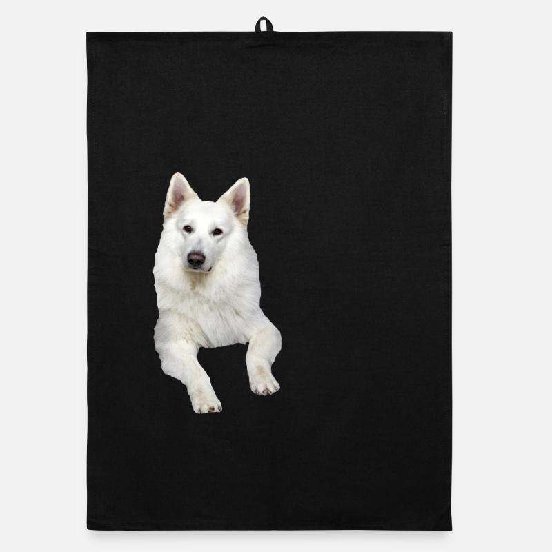 Schäferhund weißer Schäferhund Schweizer Hunde Organic Geschirrtuch