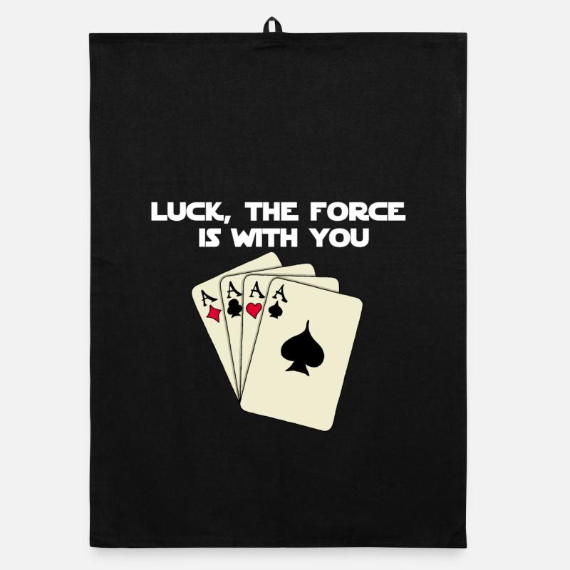 Das Glück ist bei dir im Poker! Organic Geschirrtuch