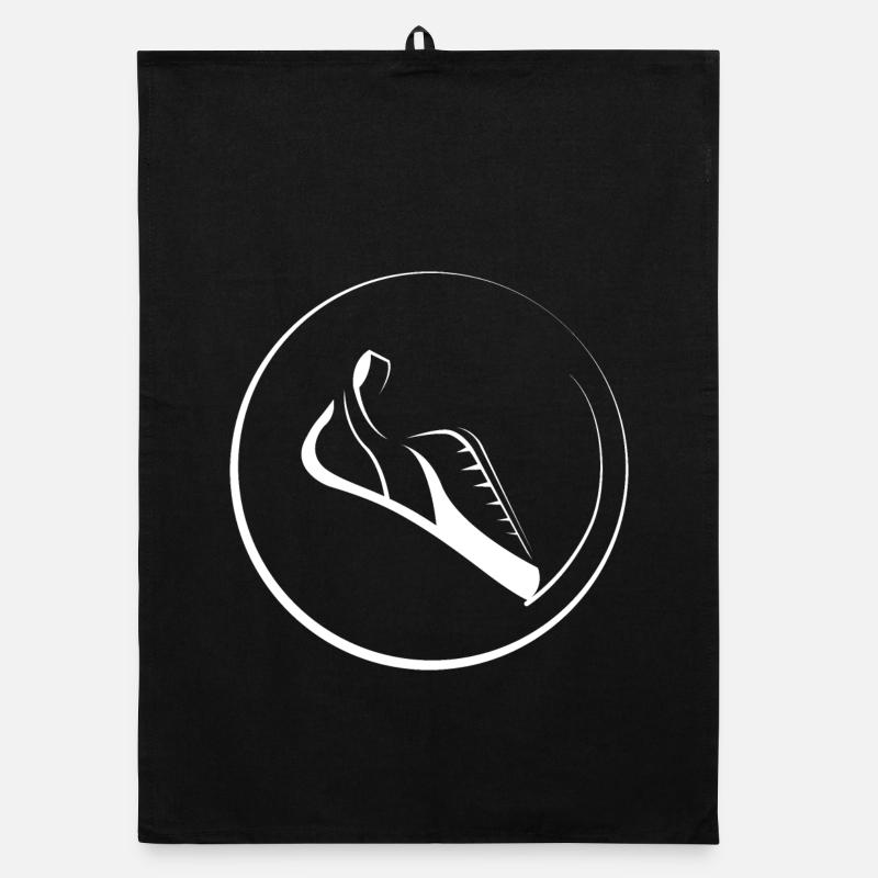 Illustration d’icône de bloc de logo de chaussure d’escalade - Torchon bio - noir