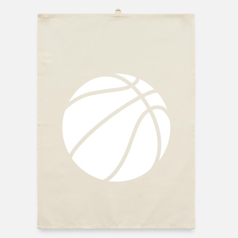 Logo de basket-ball blanc Torchon bio
