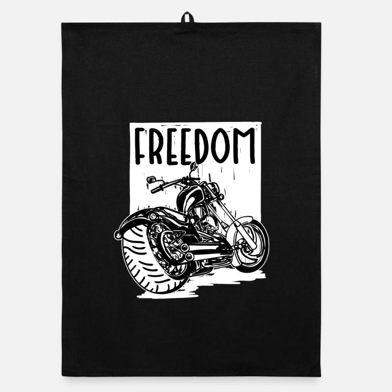 Déclaration de liberté sauvage de motards moto Torchon bio