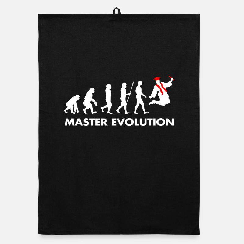 Master Evolution Entwicklung Schulabschluss Diplom Organic Geschirrtuch