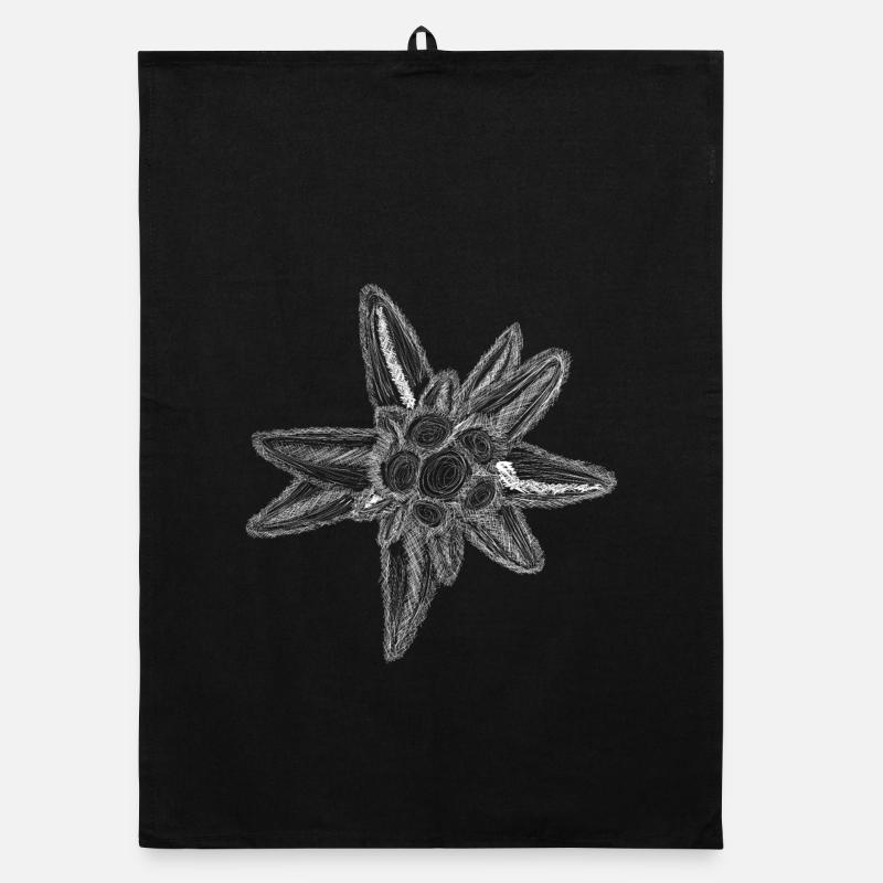 Edelweiss Fineline (White) - Torchon bio - noir