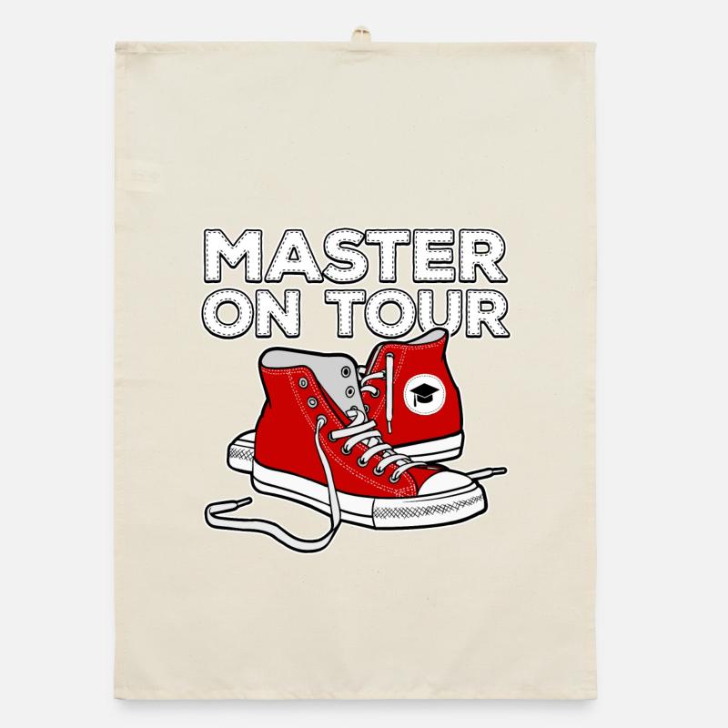 Master university degree graduation diploma funny Organic dish towel