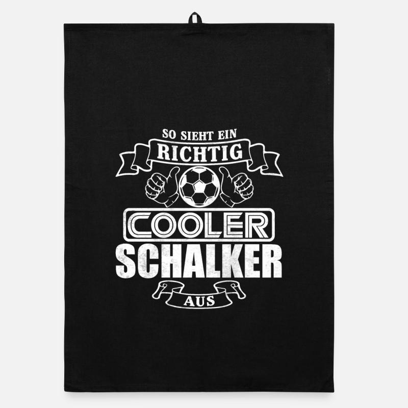 Cooler Schalker - Organic Geschirrtuch - Schwarz