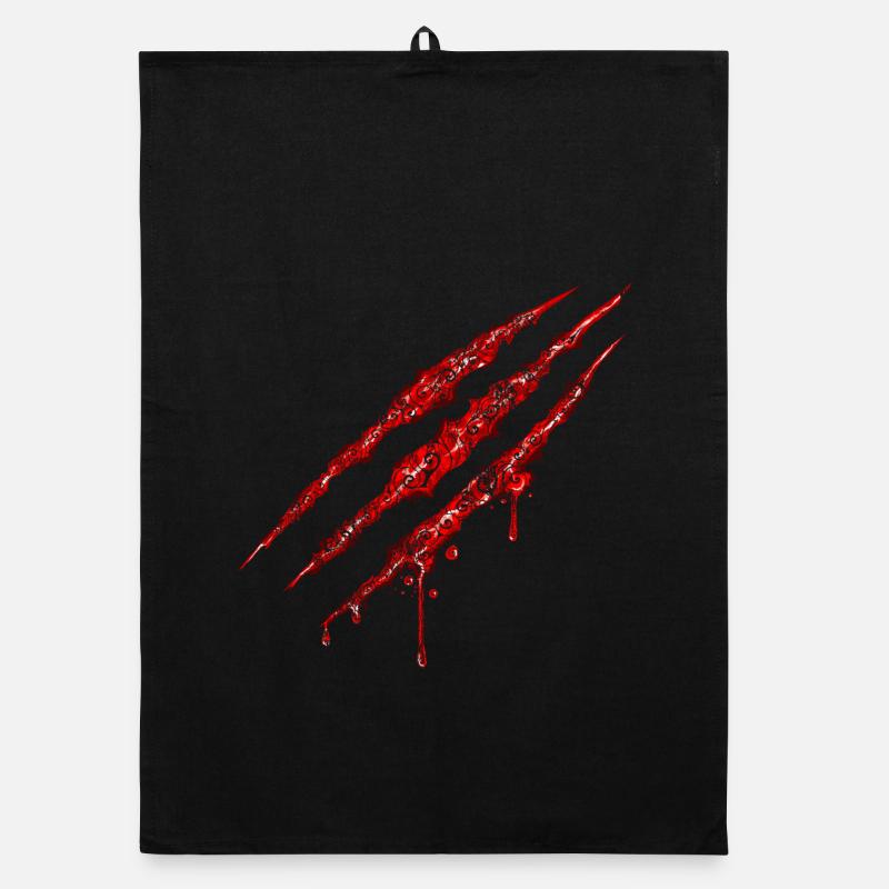 Swirly Claw Marks Organic dish towel