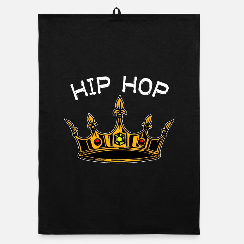 Hip Hop Rapper King Queen Statement Breakdance Organic dish towel