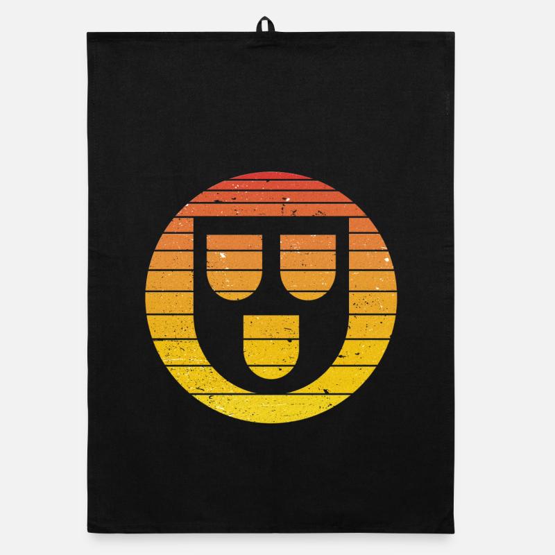 Retro vintage painter painter craftsman red Organic dish towel