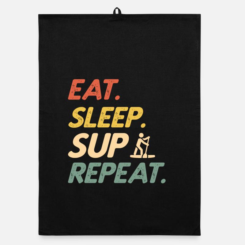 Stand Up Paddle Eat Sleep SUP Repeat Paddleboard Organic dish towel