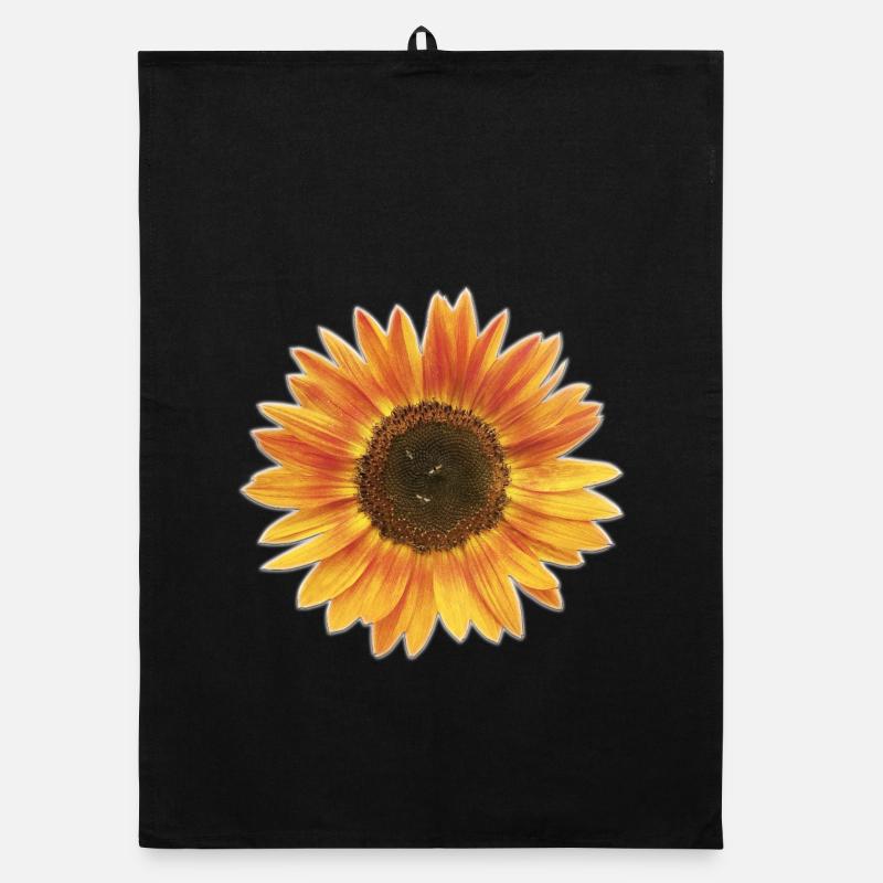 Sonnenblume mit Bieren Organic Geschirrtuch