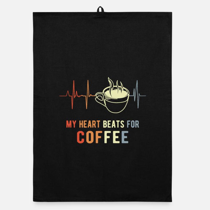 Kaffee Herzschlag Organic Geschirrtuch