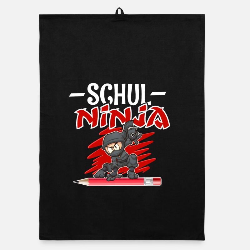 Schul Ninja Einschulung Schulkind Organic Geschirrtuch