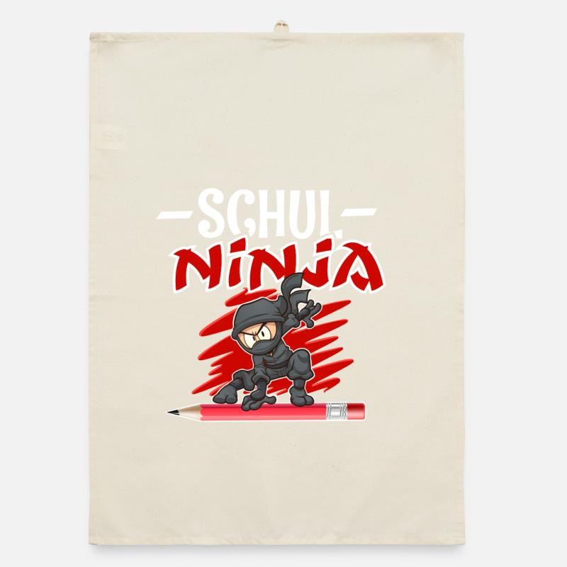 Schul Ninja Einschulung Schulkind Organic Geschirrtuch