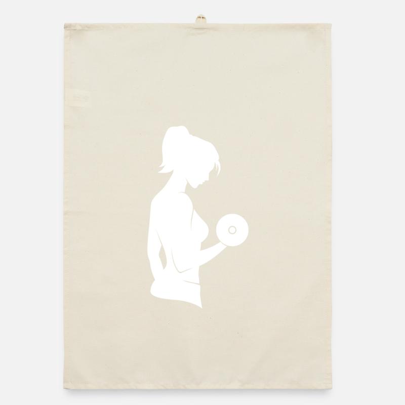 Dumbbell workout bodybuilding gym workout Organic dish towel