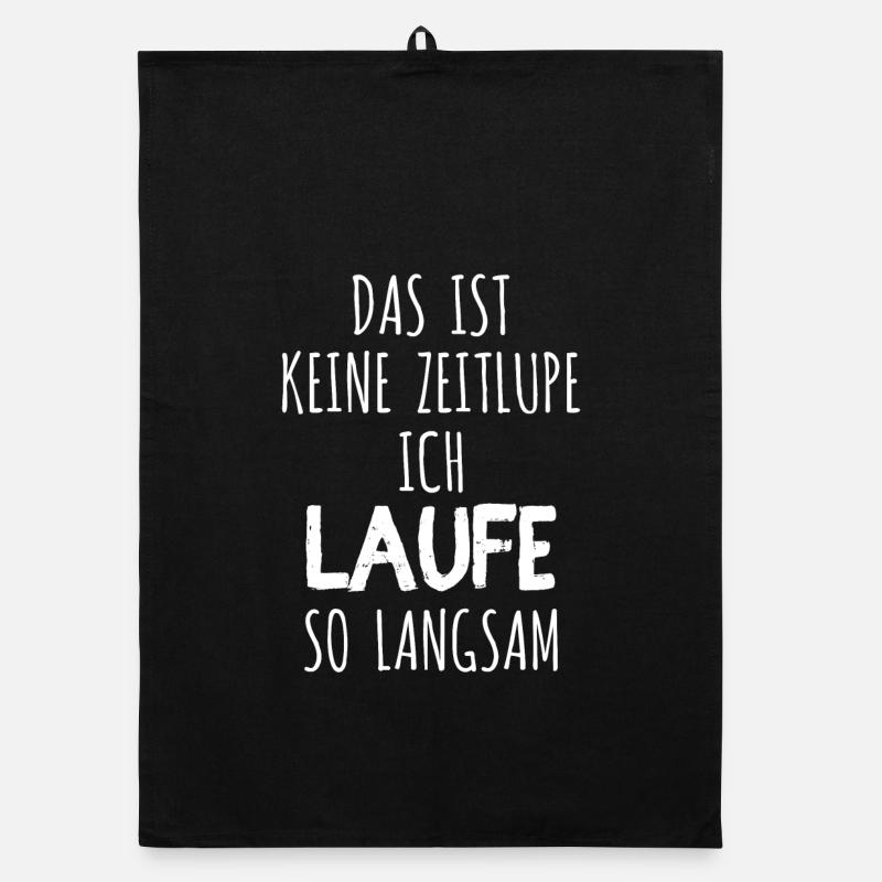 Snail pace funny saying running jogging race Organic dish towel