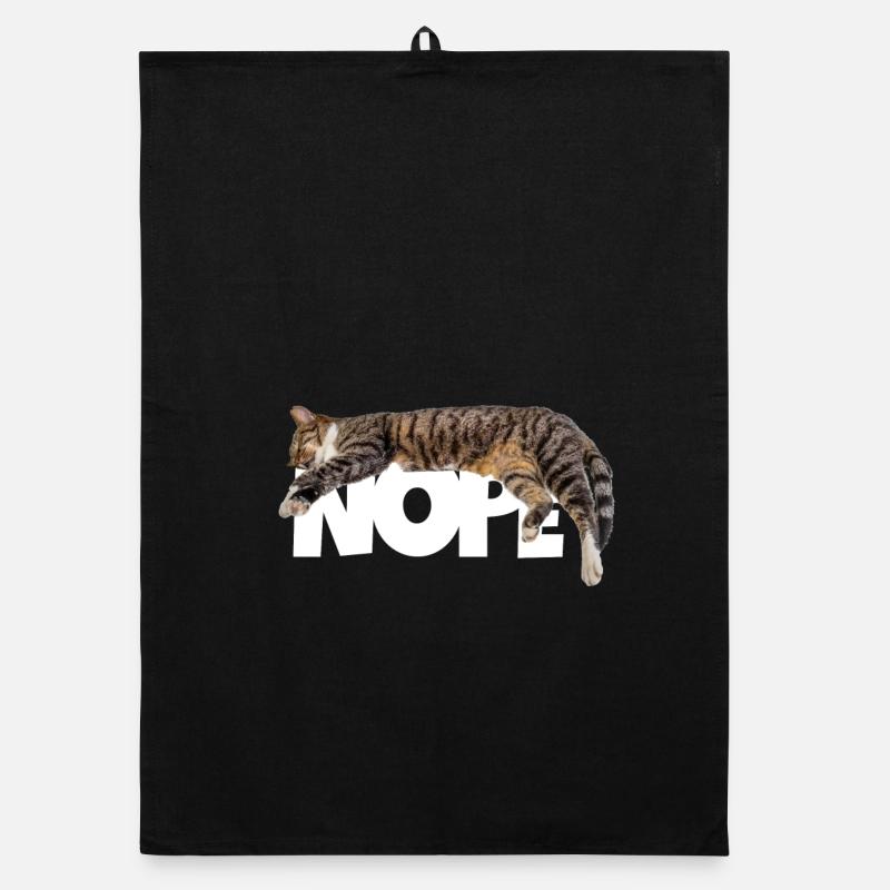 Nope Katze Organic Geschirrtuch