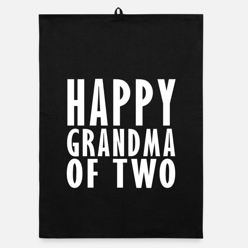 Heureuse grand-mère de 2 Torchon bio