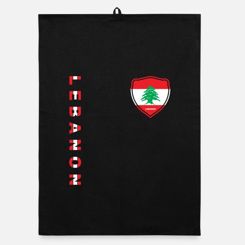 Libanon Beirut Libanese Libanesin Libanesisch LBN - Organic Geschirrtuch - Schwarz