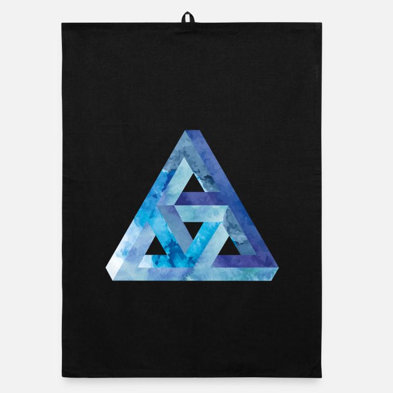 Triangle d'illusion d'optique Escher Torchon bio