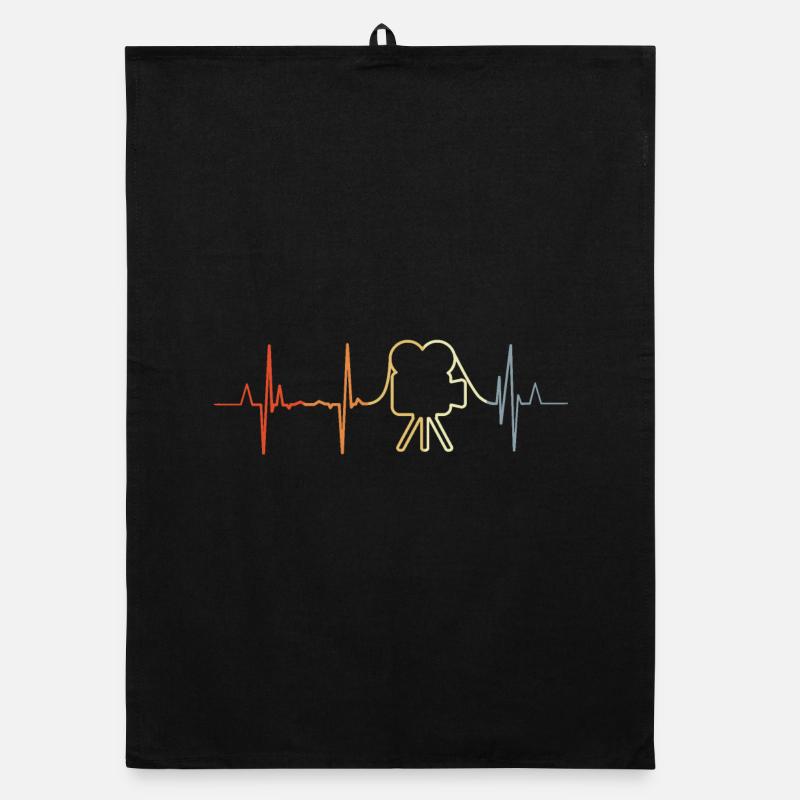 Video Camera Heartbeat Organic dish towel