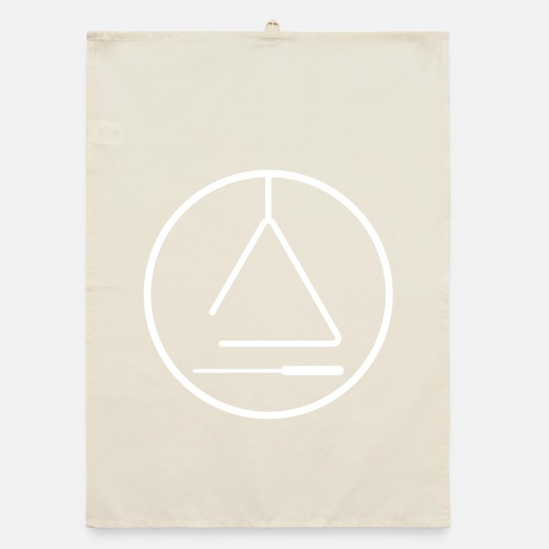Stylish triangle logo minimal for drummers Organic dish towel