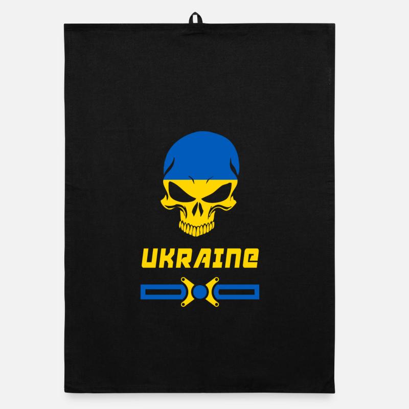 Conception de crâne d'Ukraine / idée cadeau Torchon bio