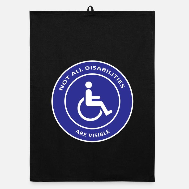 Tous les handicaps ne sont pas visibles / conception handicapée Torchon bio