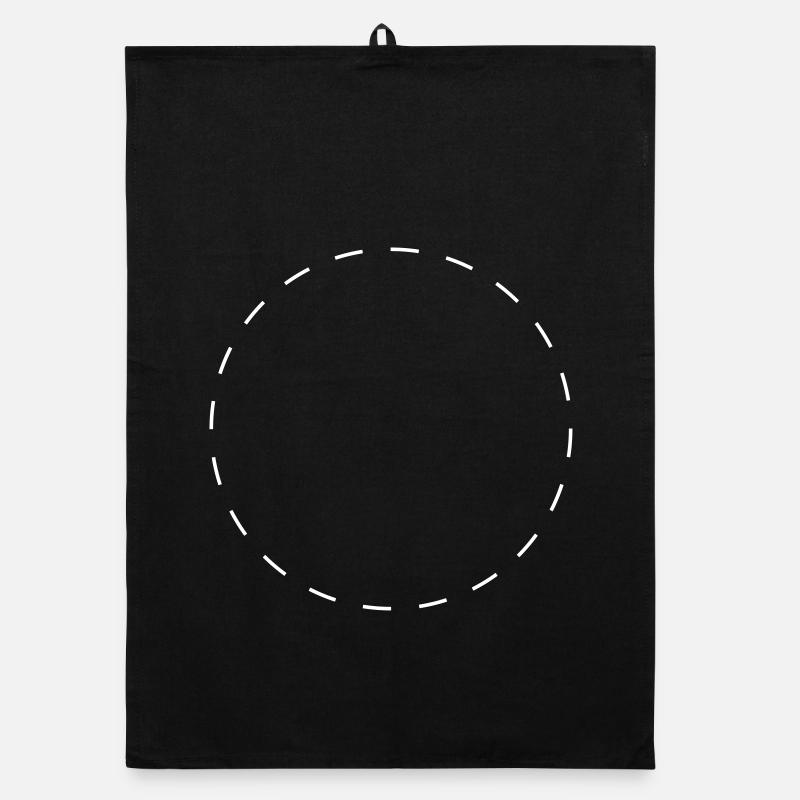 Cercle en pointillé blanc | Vectorgraphique Torchon bio