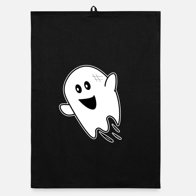 Geist Ghost Halloween Organic Geschirrtuch