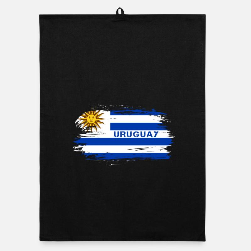 Conception du drapeau de l'Uruguay / idée cadeau Torchon bio