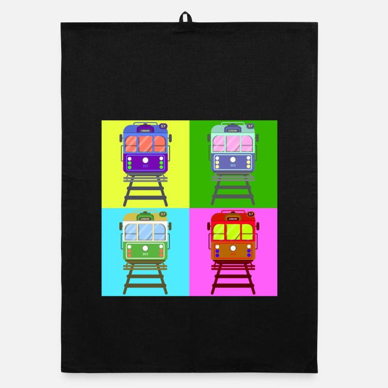 Tramway, pop art tram Torchon bio