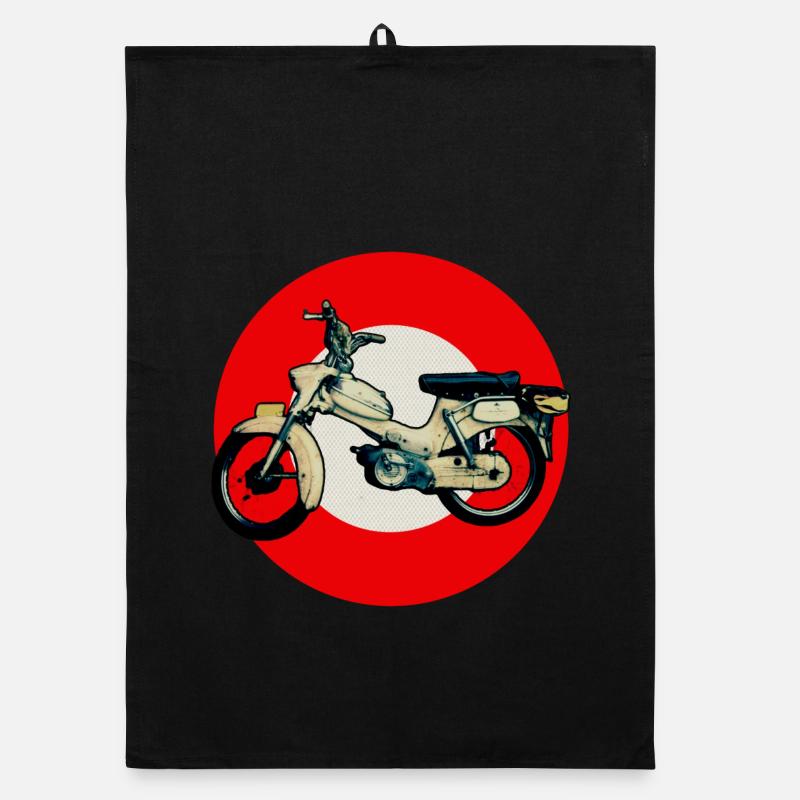 Snap Mopeds - Organic Geschirrtuch - Schwarz