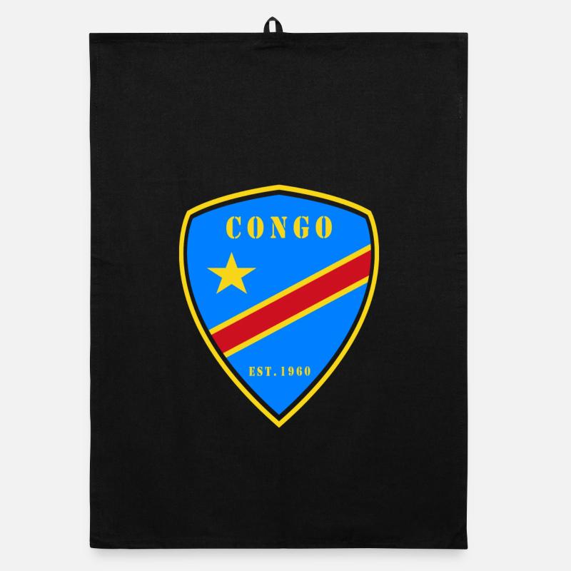 Kongo Wappen Design Organic Geschirrtuch