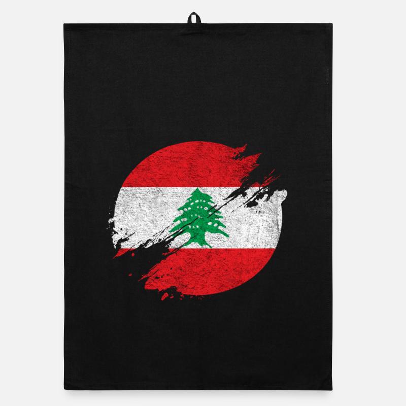 Liban Vintage Cercle / Idée cadeau Torchon bio