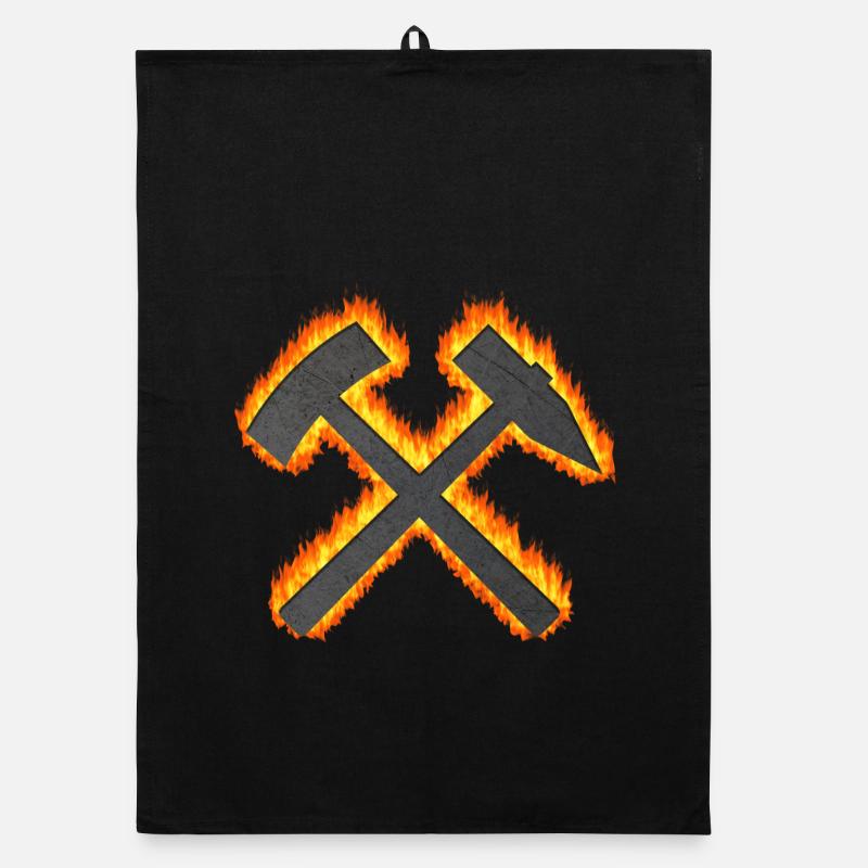 Hammer and Mallet Mining Coal Dortmund Organic dish towel
