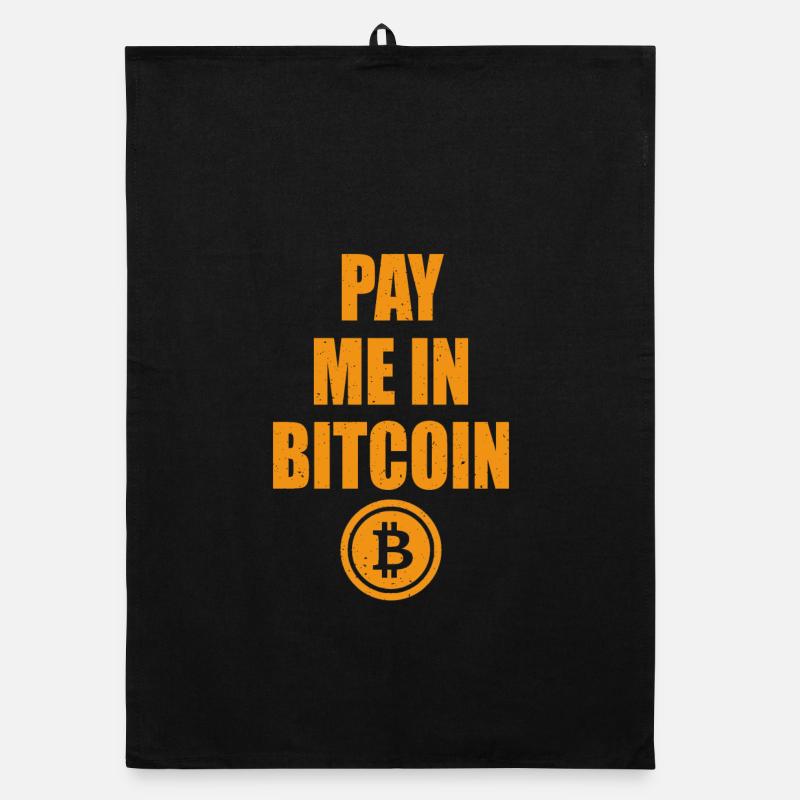 Pay Me In Bitcoin - Blockchain BTC Crypto Geschenk Organic Geschirrtuch