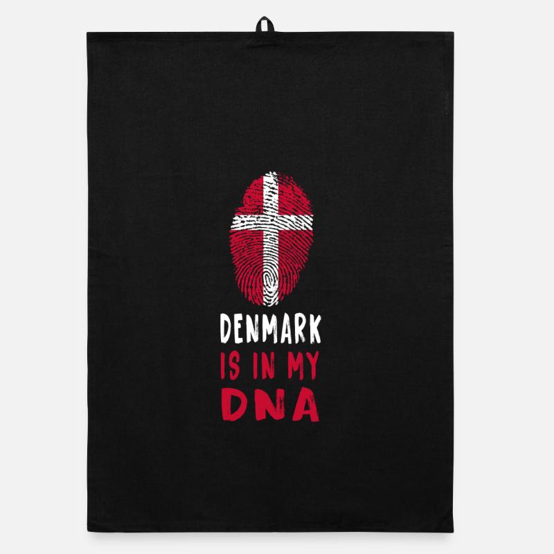 Denmark is in my DNA design / gift idea Organic dish towel