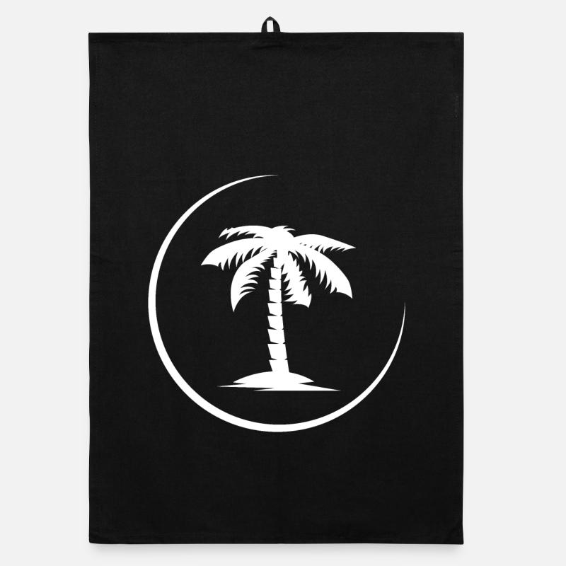 palm palm tree summer beach symbol Logo icon Organic dish towel