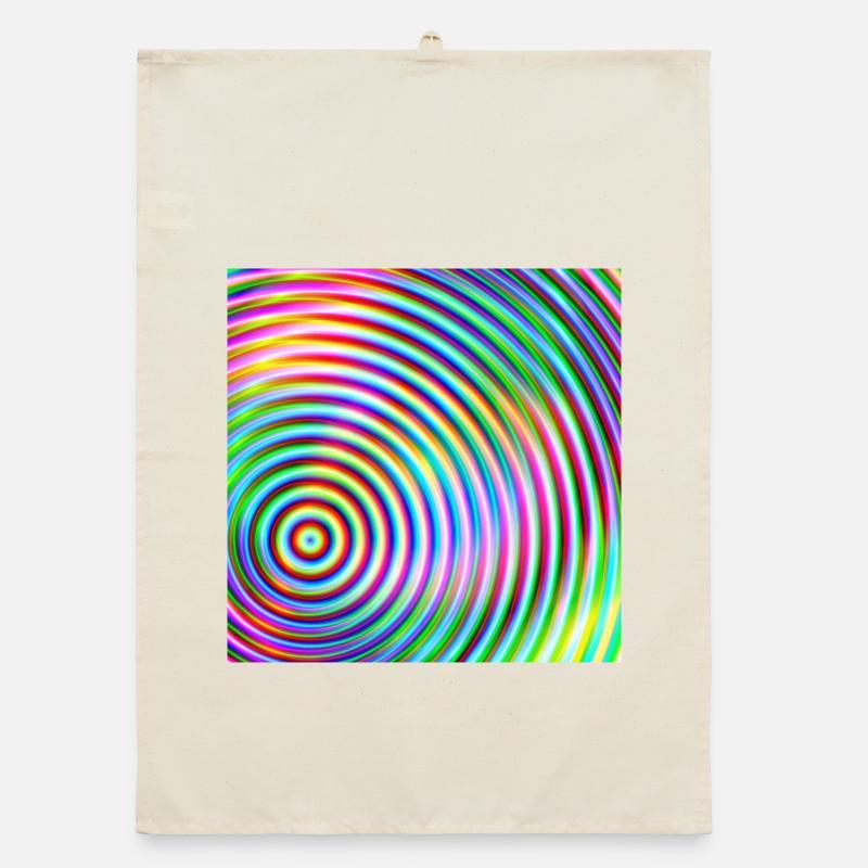 Colored rounds 3d Organic Geschirrtuch