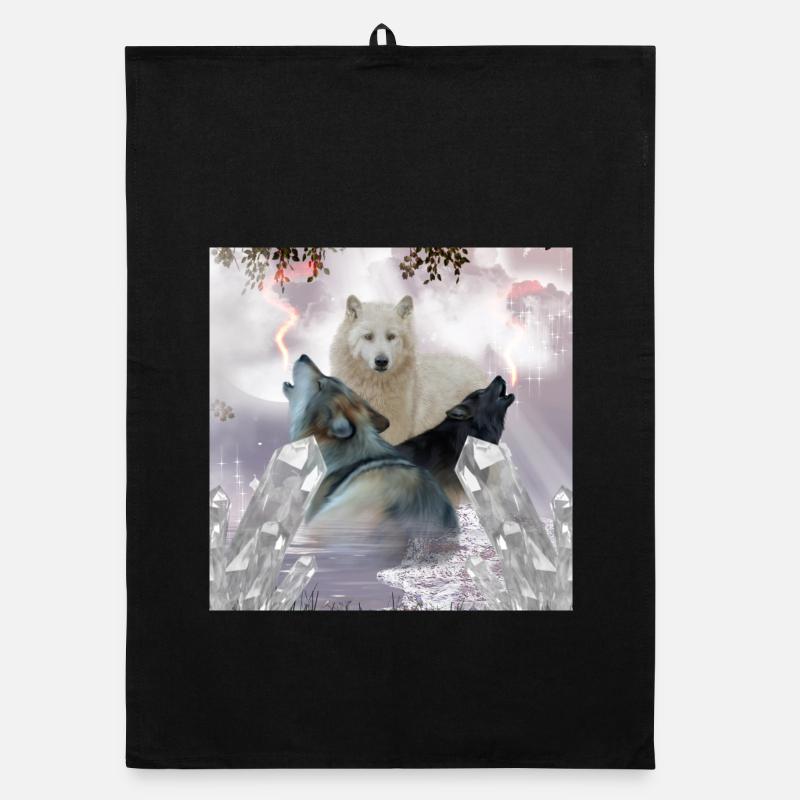 Loups impressionnants Torchon bio