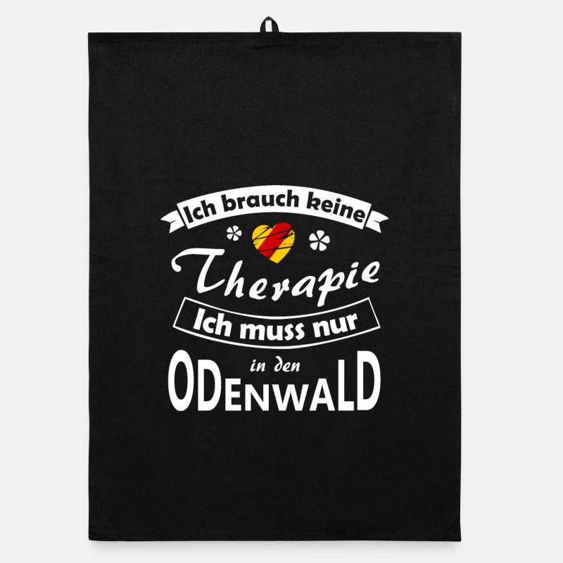 Odenwald Therapie - Organic Geschirrtuch - Schwarz