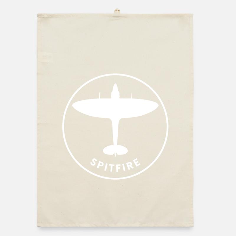 Spitfire fighter plane Organic dish towel