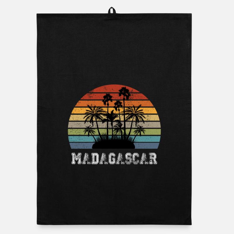 Madagascar Palms Vintage Design / Gift Organic dish towel