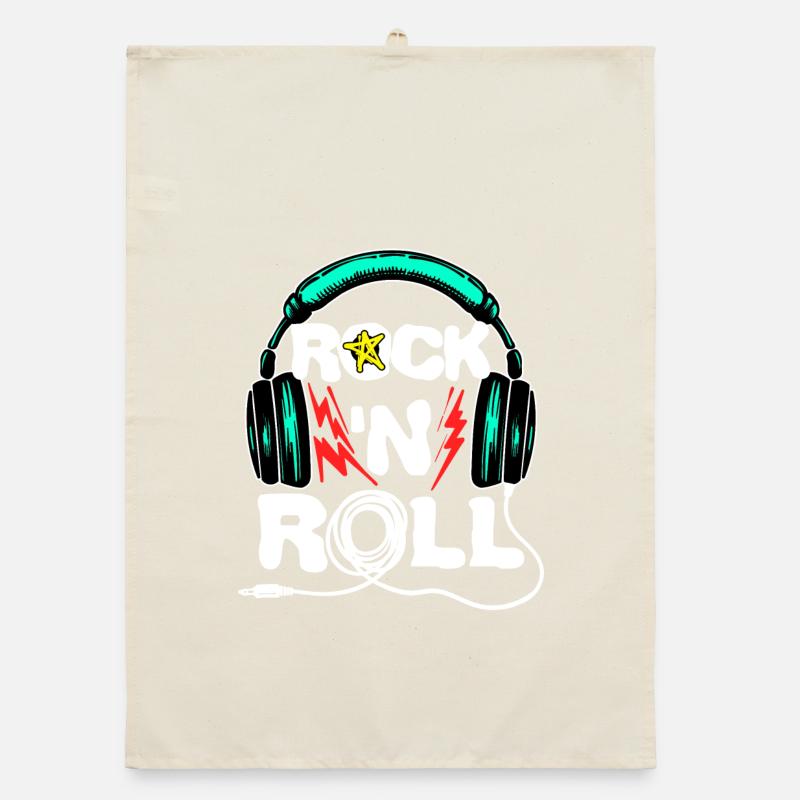 Cool Headset Funny Saying Organic dish towel